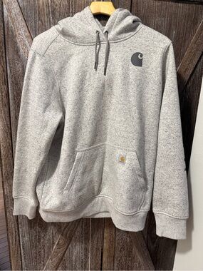 Carhartt Speckled Light Gray Relaxed Fit Hoodie